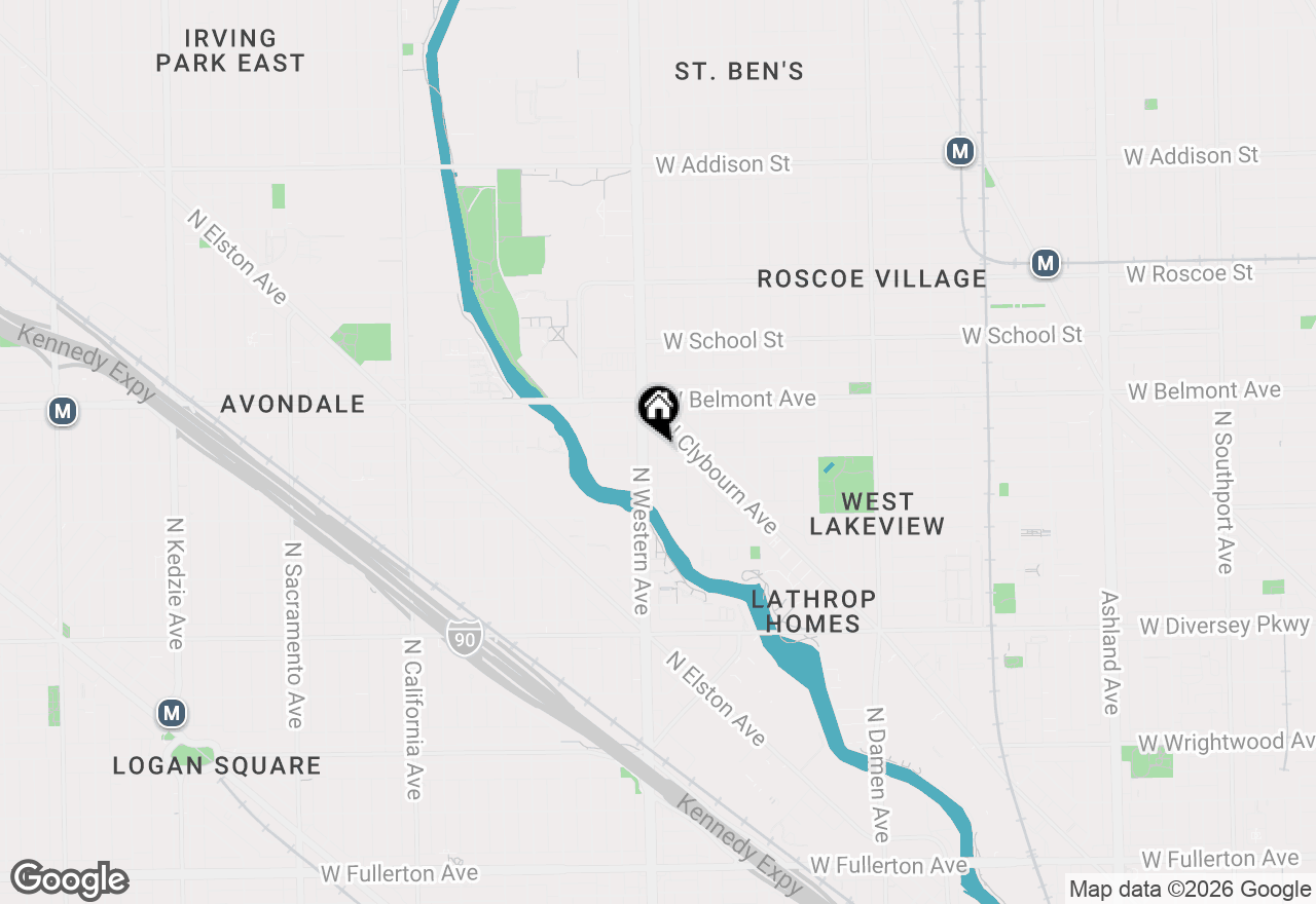 Map of 2344 W Barry Avenue #1, Chicago, IL 60618