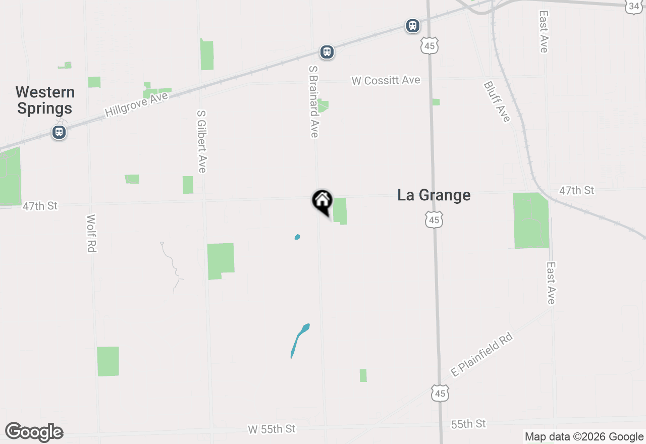Map of 545 S Brainard Avenue, La Grange, IL 60525