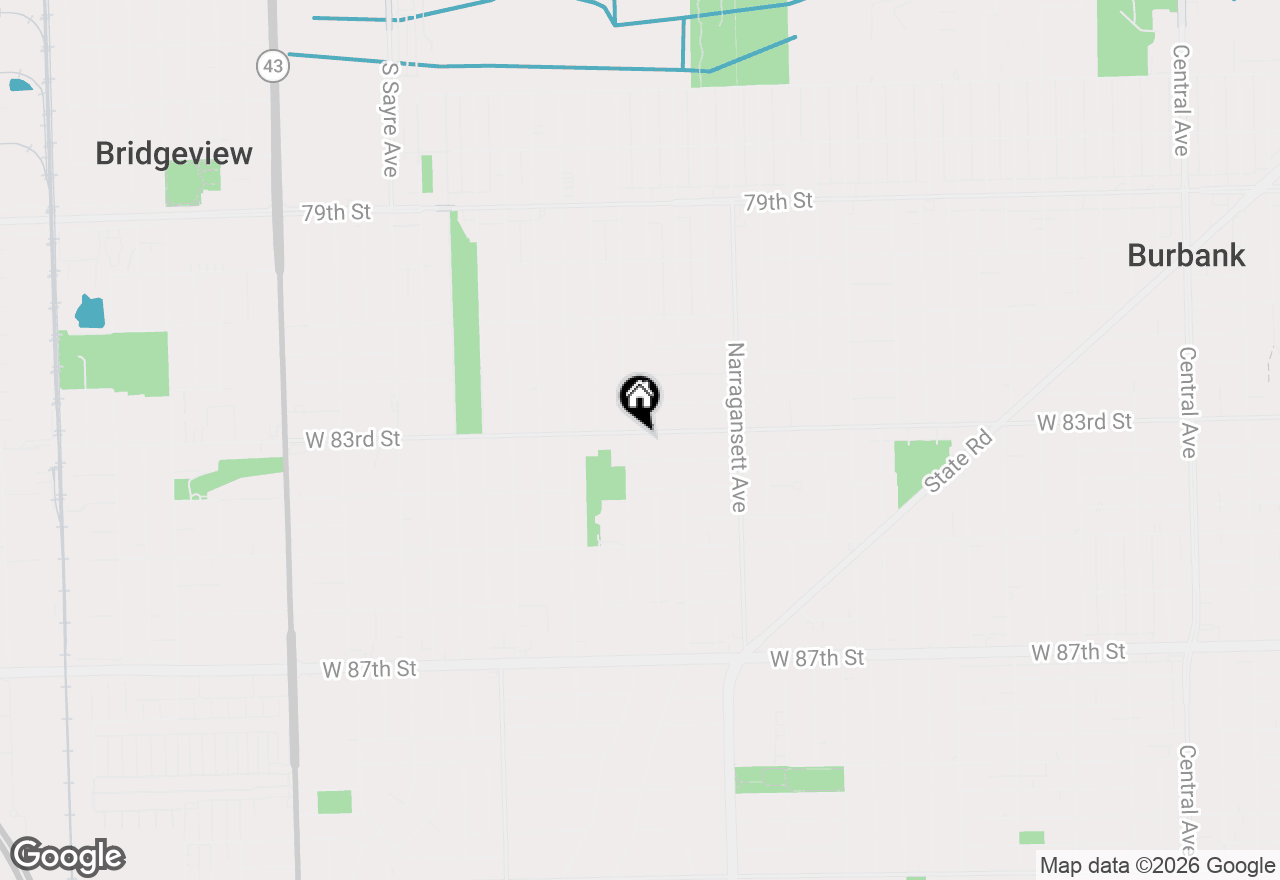 Map of 6555 W 83rd Street, Burbank, IL 60459