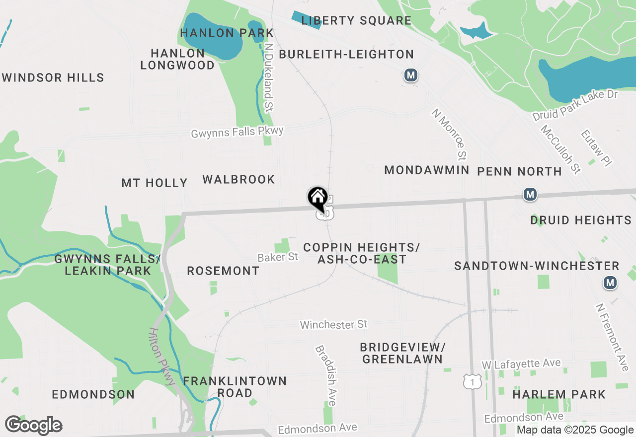 Map of 1809 Braddish Avenue, Baltimore, MD 21216