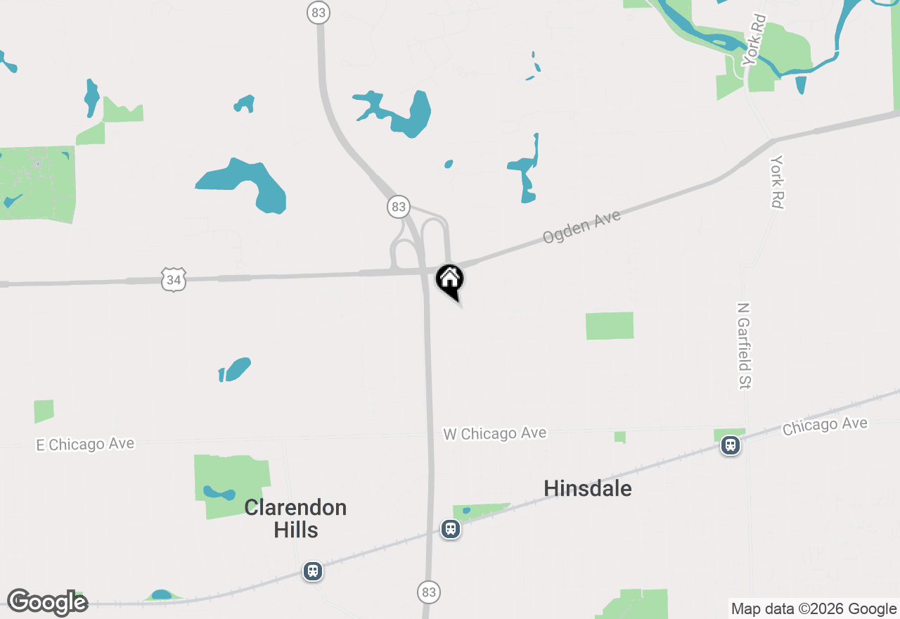 Map of (Address confidential), Hinsdale, Illinois 60521