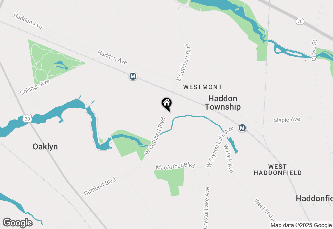 Map of 310 W Cuthbert Boulevard, Westmont, NJ 08108