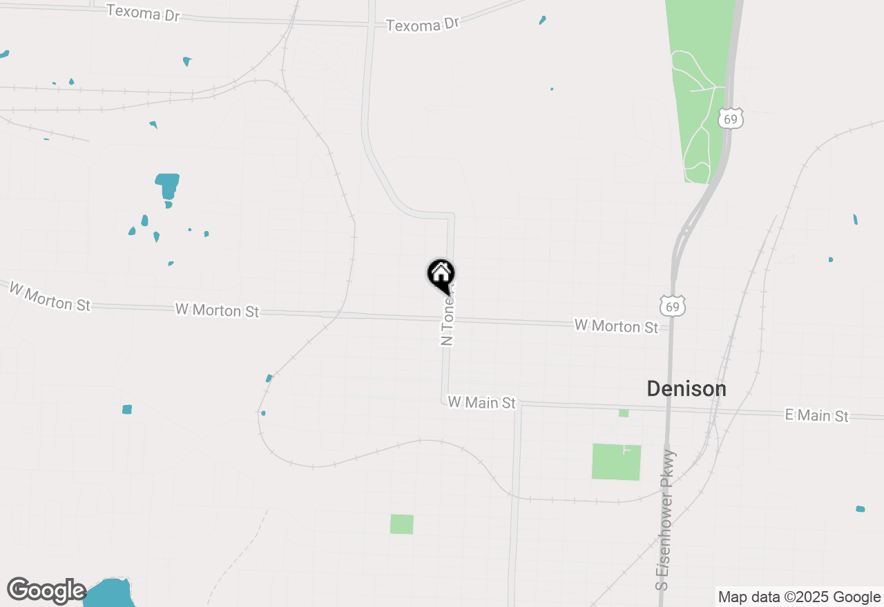 Map of 1104 W Bond Street, Denison, TX 75020