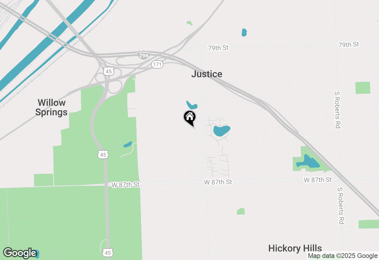 Map of 8820 W 84th Street, Justice, IL 60458