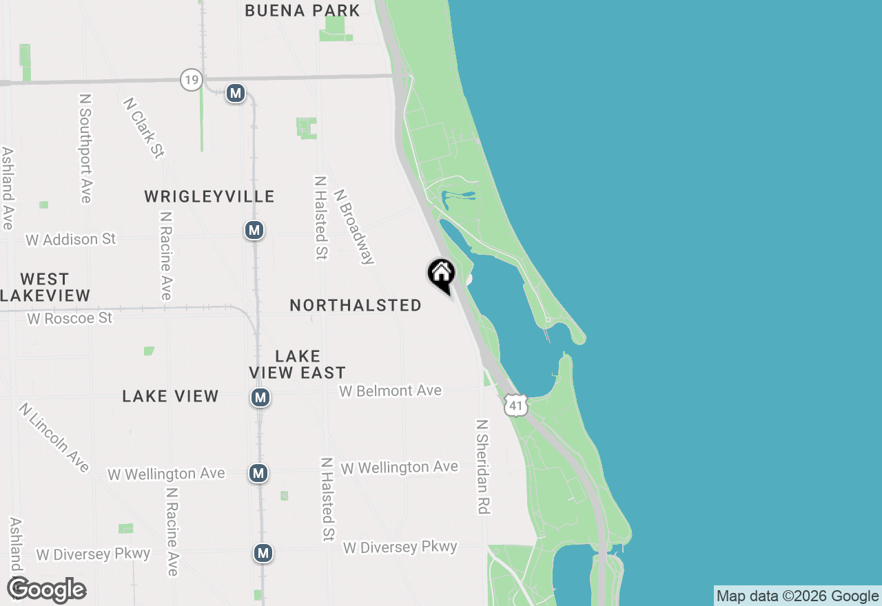 Map of 525 W Hawthorne Place #1601, Chicago, IL 60657