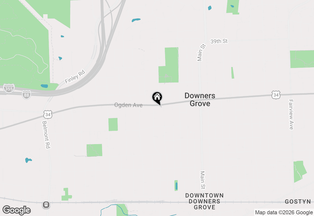 Map of 1319 Ogden Avenue #3, Downers Grove, IL 60515