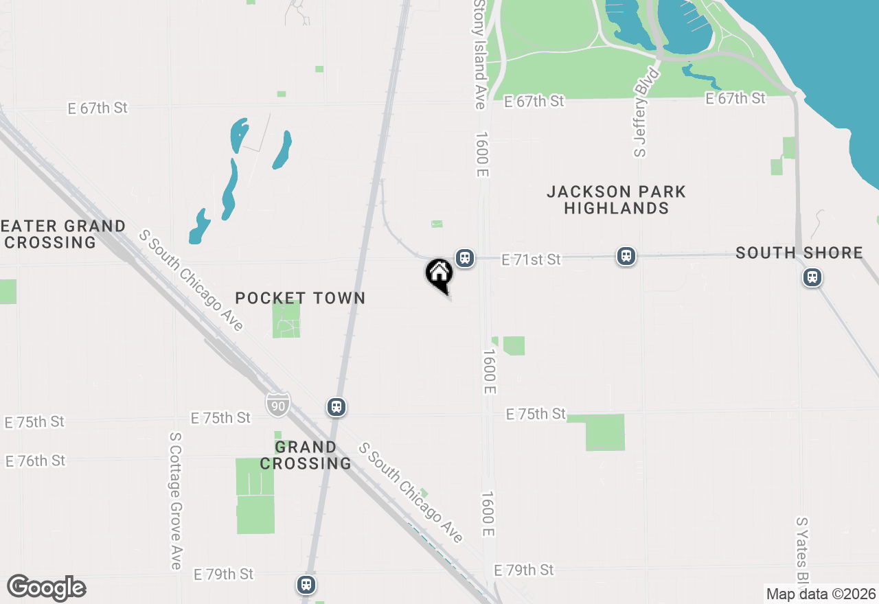Map of 1453 E 72nd Street #3, Chicago, IL 60619