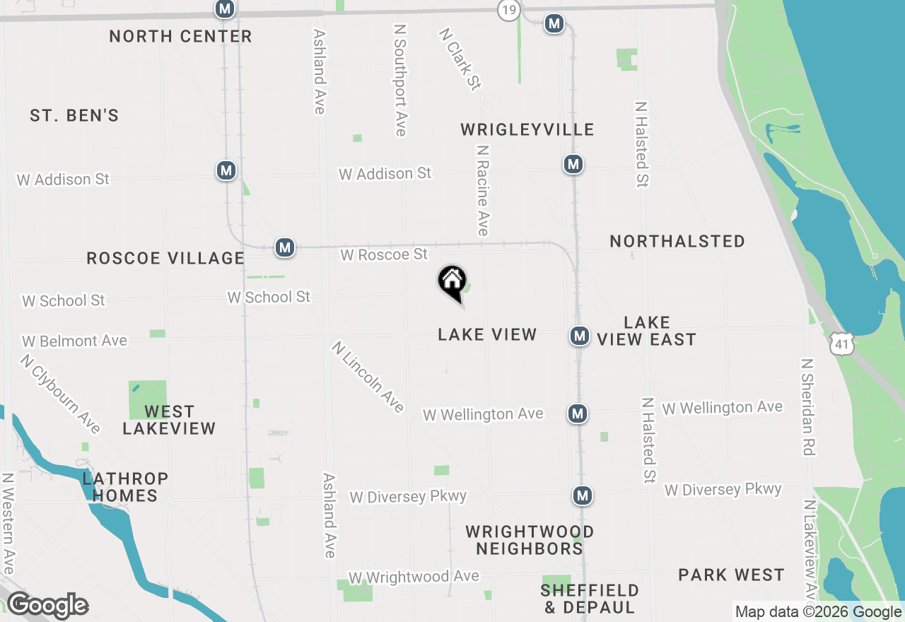 Map of 3235 N Lakewood Avenue #1S, Chicago, IL 60657