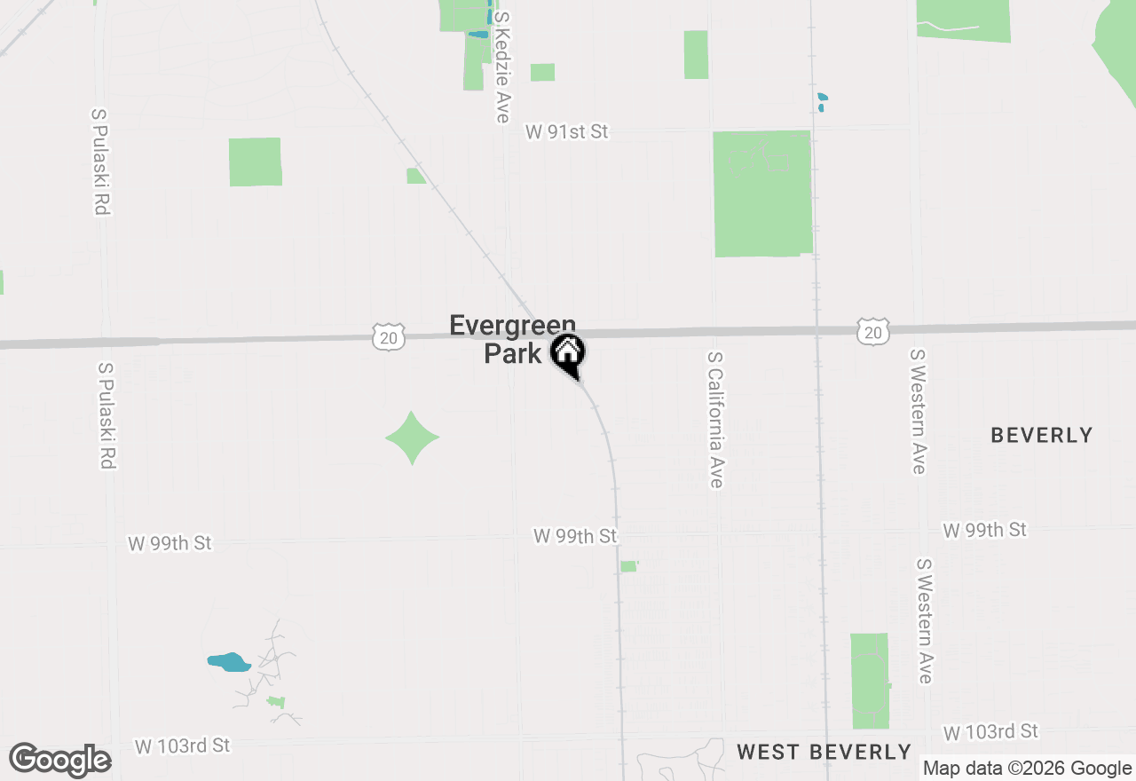 Map of 9603 S Albany Avenue, Evergreen Park, IL 60805