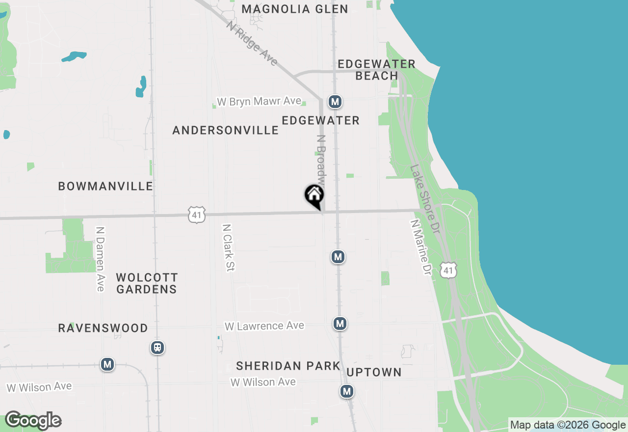 Map of 1219 W Foster Avenue #2W, Chicago, IL 60640