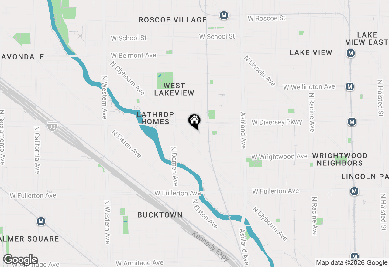 Map of 2750 N Wolcott Avenue #2S, Chicago, IL 60614