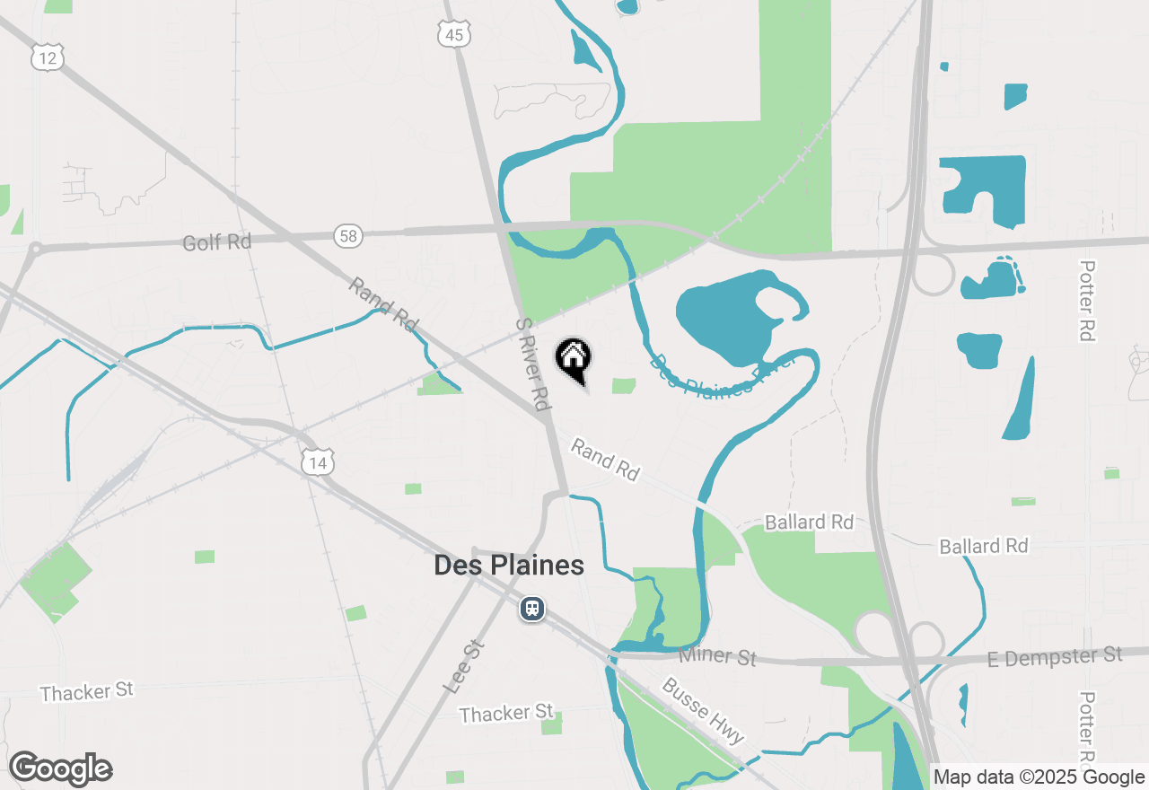 Map of 1601 Sherman Place, Des Plaines, IL 60016