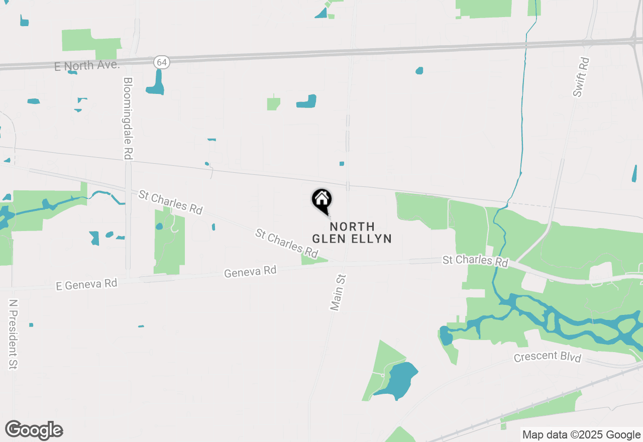 Map of 22W525 Cherry Lane, Glen Ellyn, IL 60137