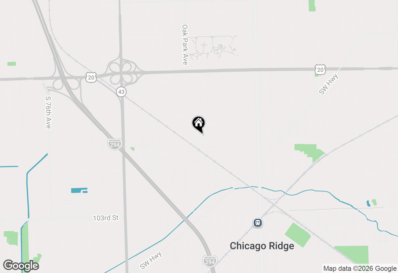 Map of 9835 Rutherford Avenue, Oak Lawn, IL 60453