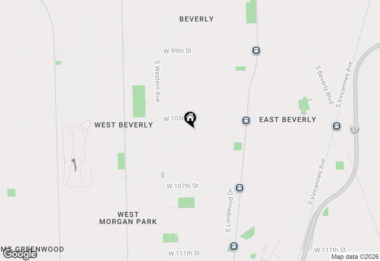 Map of 10344 S Leavitt Street, Chicago, IL 60643