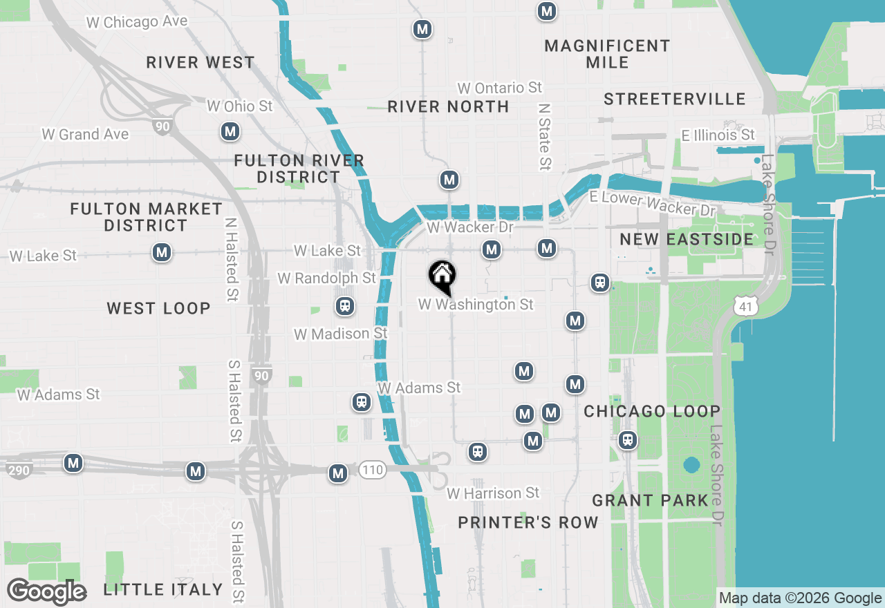 Map of 215 W Washington Street #4406, Chicago, IL 60606