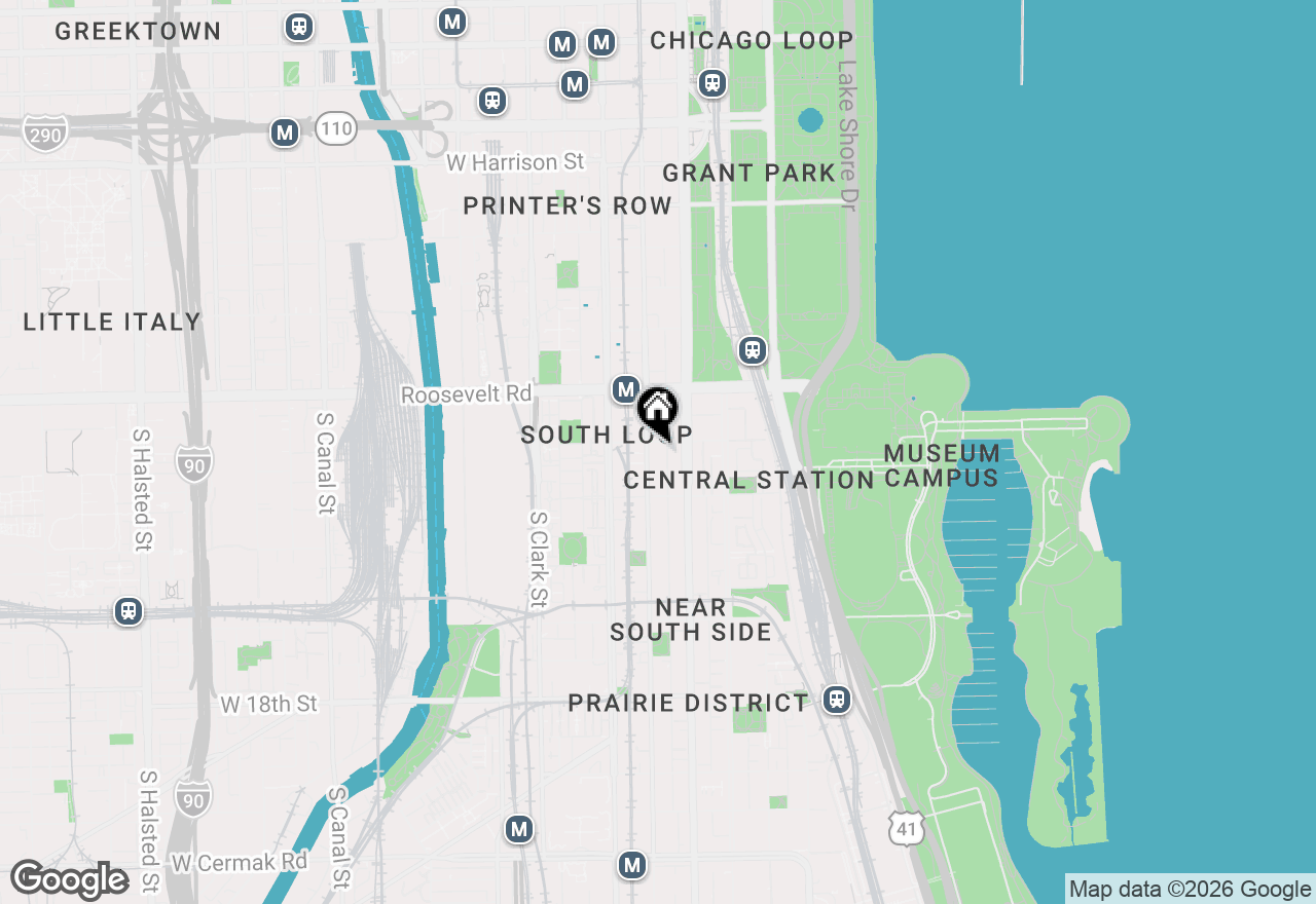 Map of 1307 S Wabash Street #604, Chicago, IL 60605