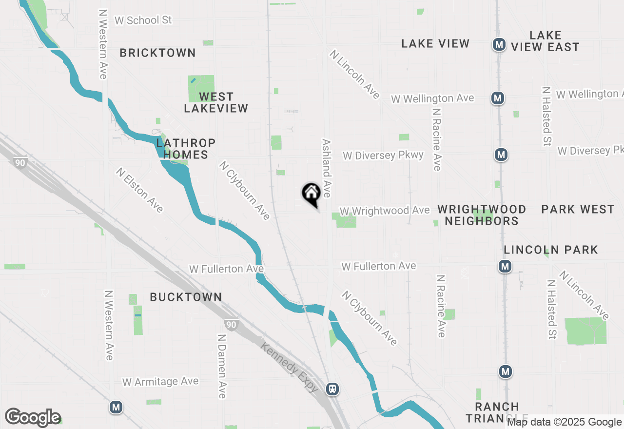 Map of 1639 W Wrightwood Avenue, Chicago, IL 60614