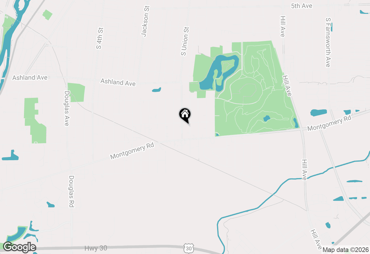 Map of 1208 S Union Street, Aurora, IL 60505