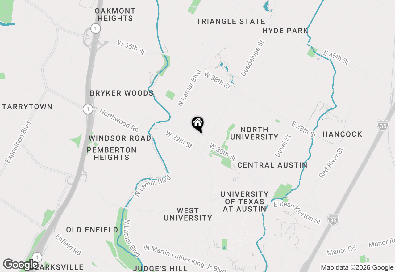 Map of 907 W 30th St #B, Austin, TX 78705