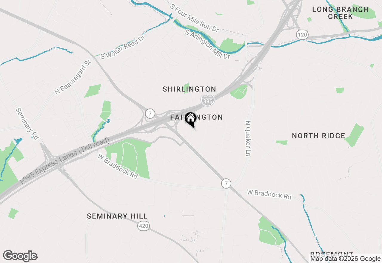 Map of 4651 36th Street S, Arlington, VA 22206