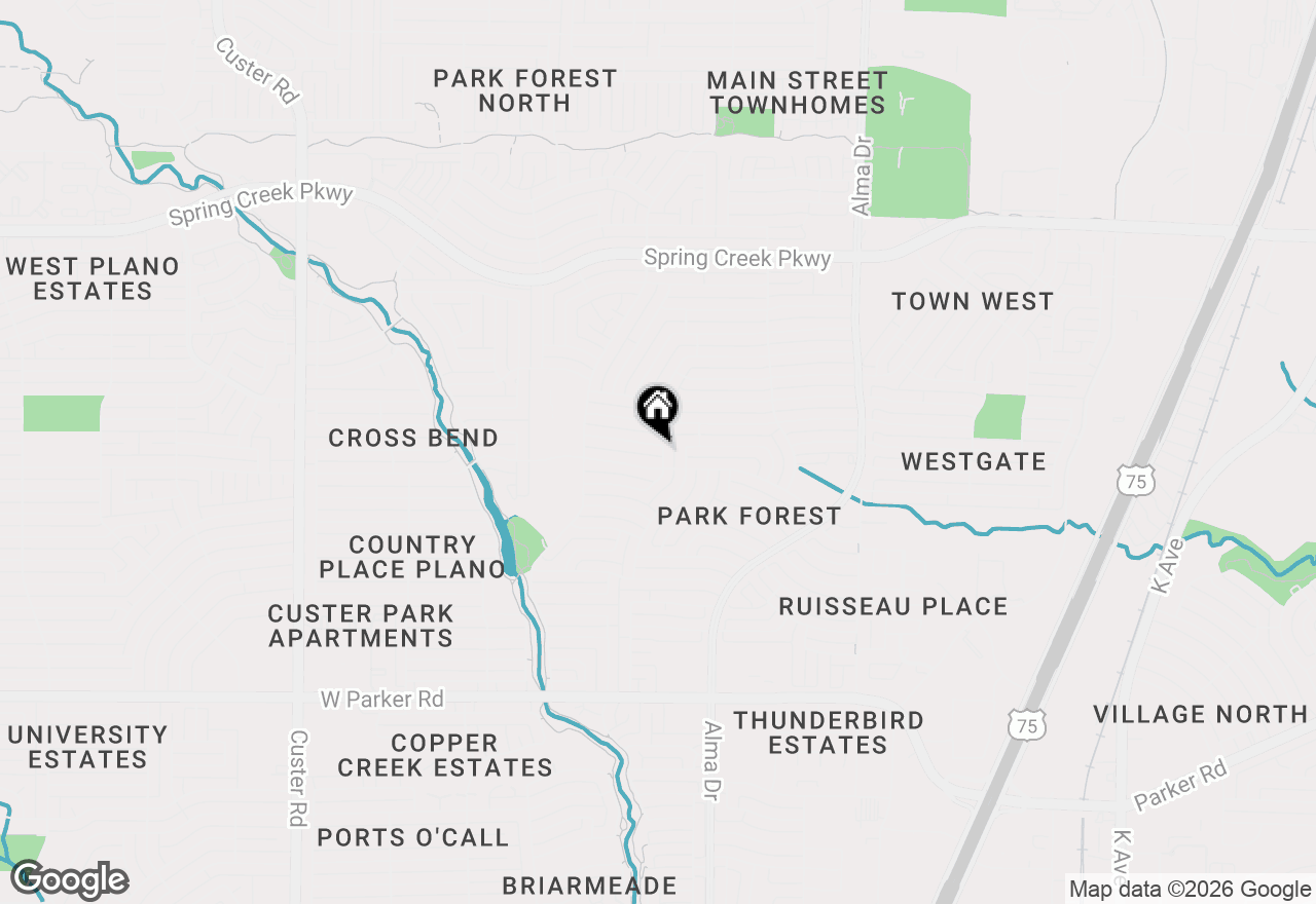 Map of 1400 Vanderbilt Drive, Plano, TX 75023