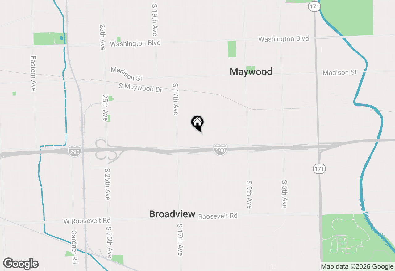 Map of 1615 S 15th Avenue, Maywood, IL 60153