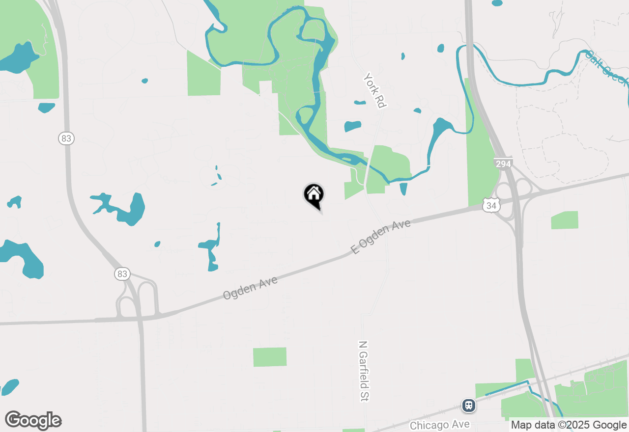 Map of 21 W Birchwood Avenue, Hinsdale, IL 60521