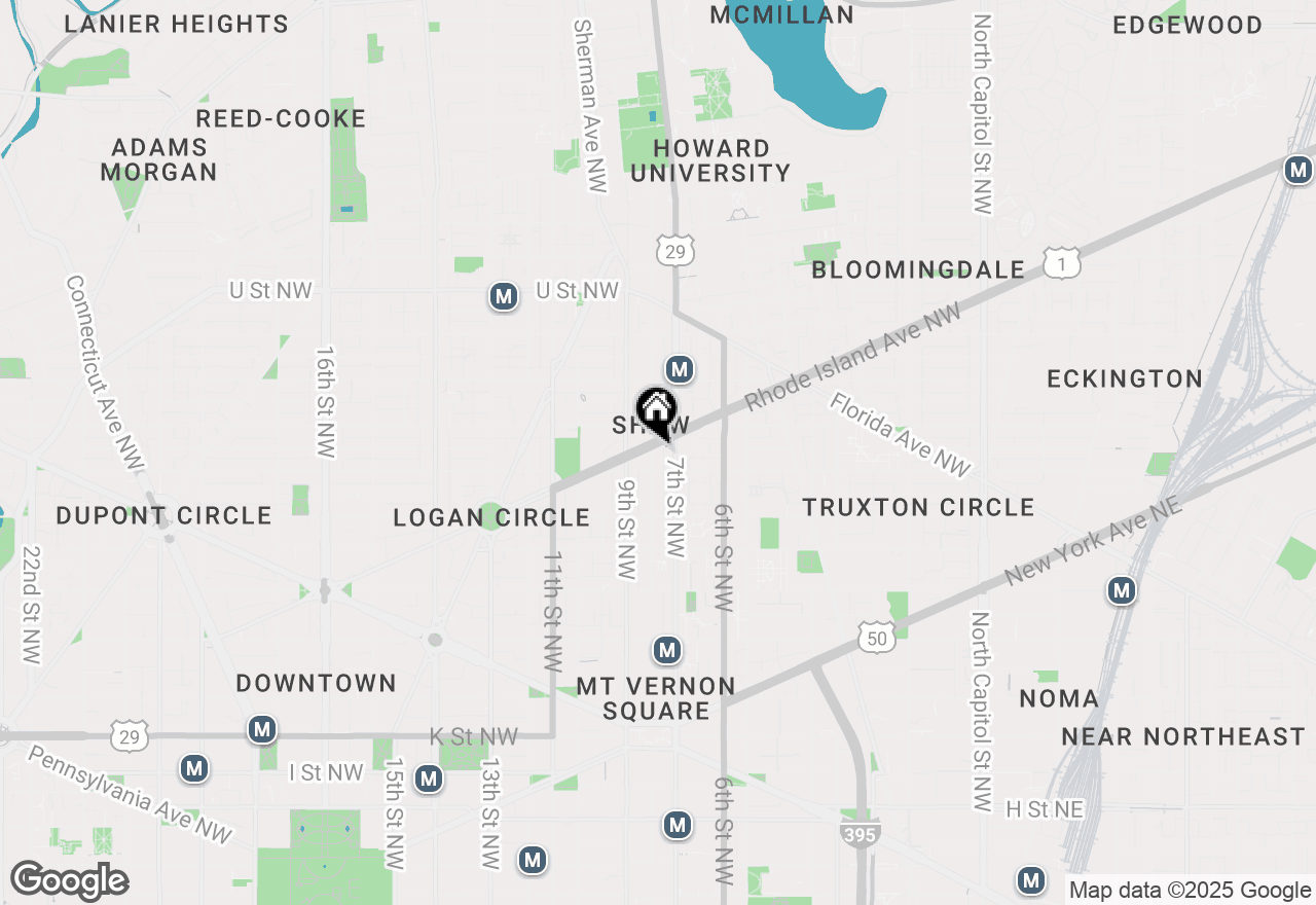 Map of 1617 8th Street Nw, Washington, DC 20001