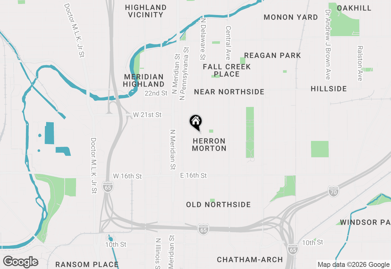Map of 140 E 19th Street #1, Indianapolis, IN 46202