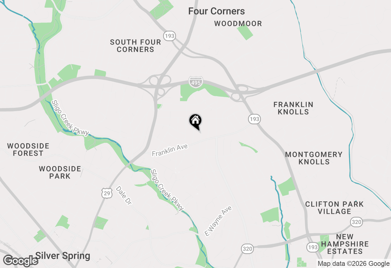 Map of 9503 Ocala Street, Silver Spring, MD 20901