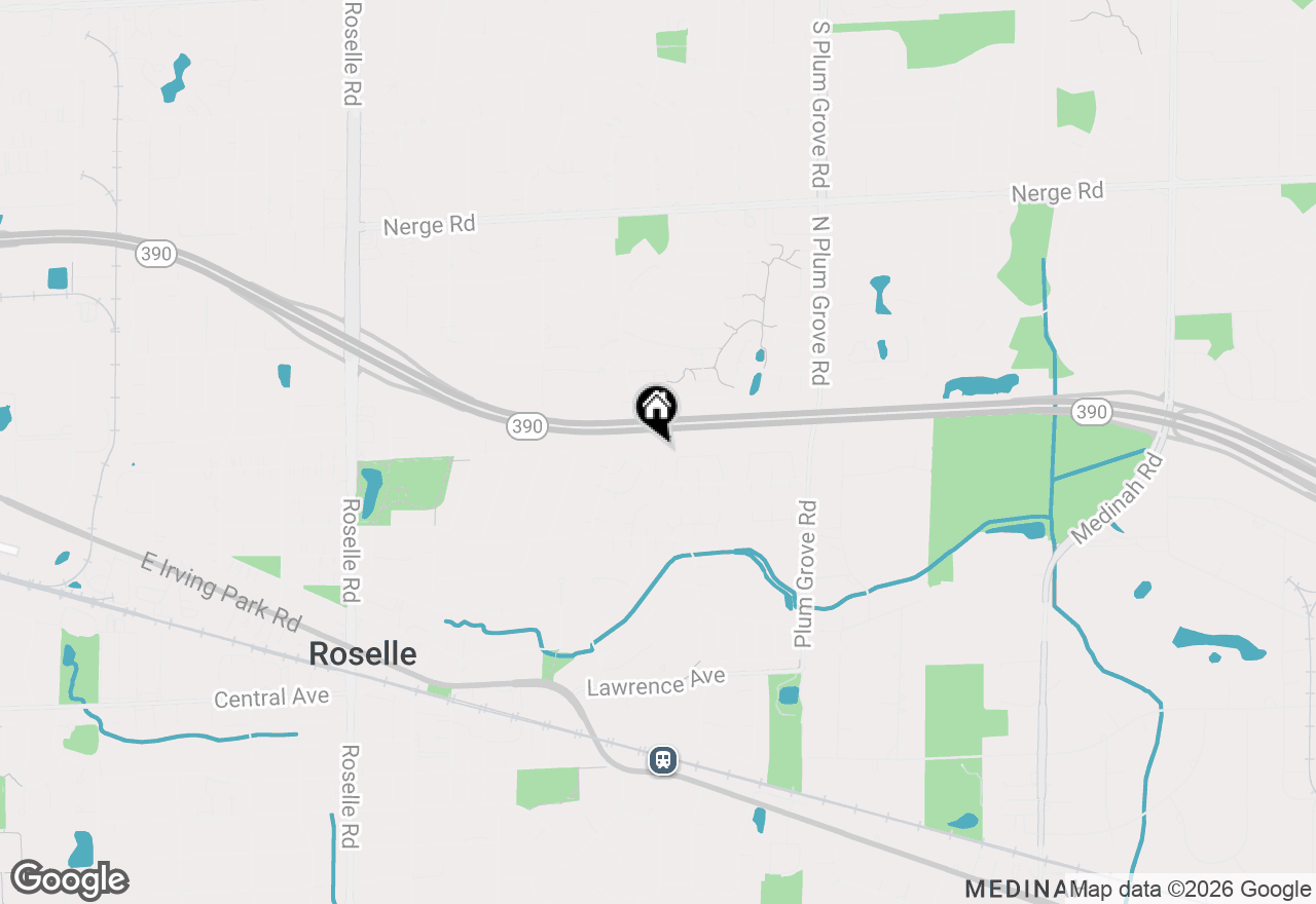 Map of 532 E Devon Avenue, Roselle, IL 60172