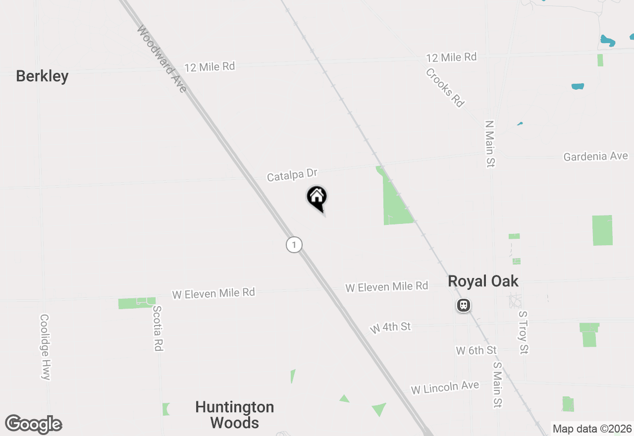 Map of 701 Forestdale Road, Royal Oak, MI 48067