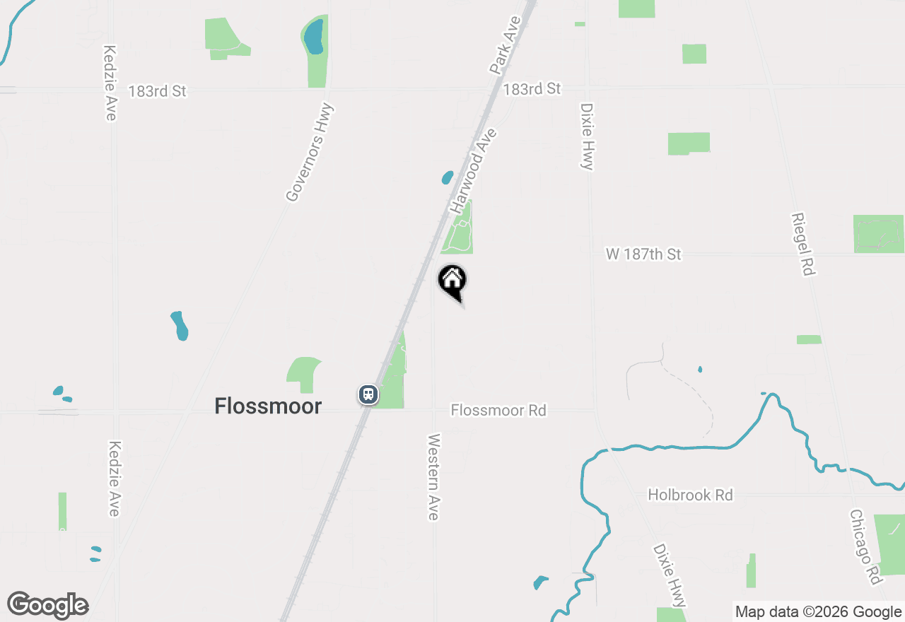 Map of 829 Gardner Road, Flossmoor, IL 60422