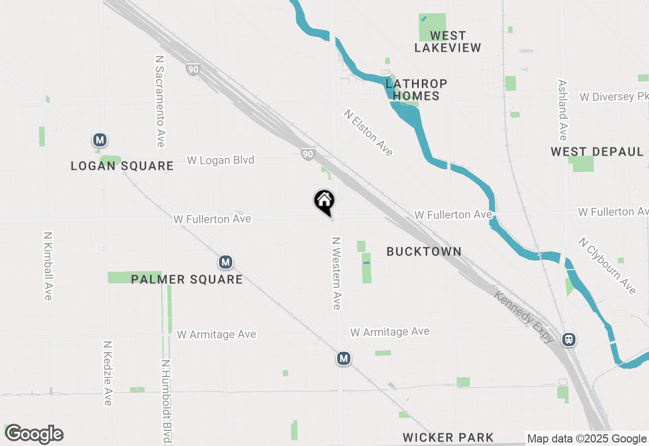 Map of 2423 W Fullerton Avenue #4G, Chicago, IL 60647