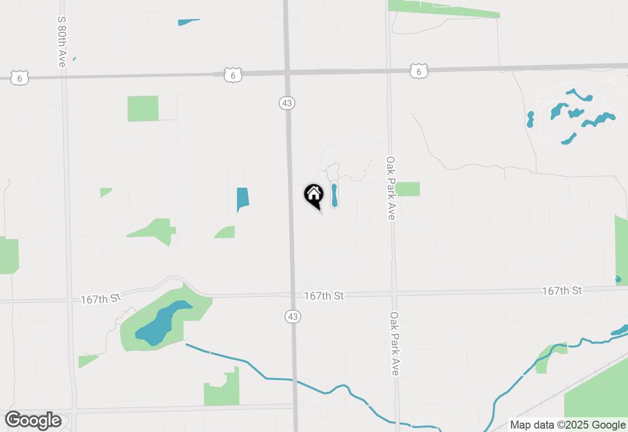 Map of (Address confidential), Tinley Park, Illinois 60477