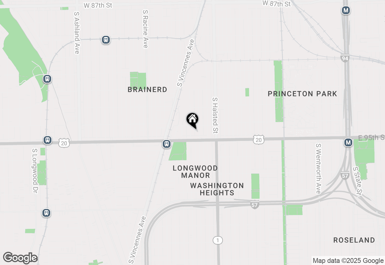 Map of 9423 S Sangamon Street, Chicago, IL 60620