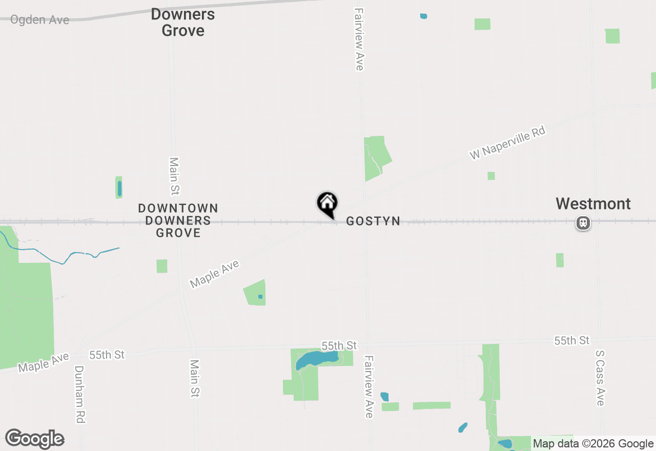 Map of 543 Burlington Avenue #202, Downers Grove, IL 60515