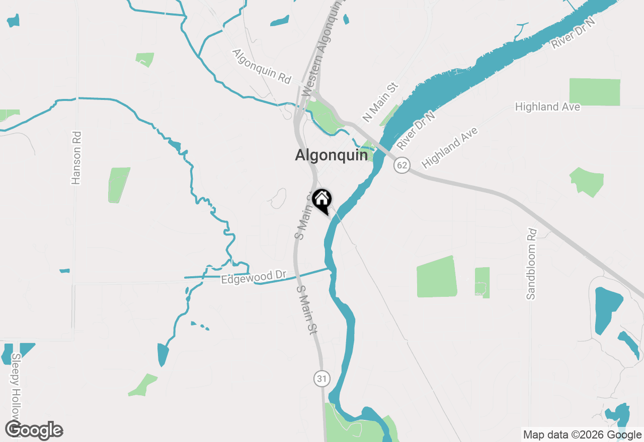 Map of 21 Division Street, Algonquin, IL 60102