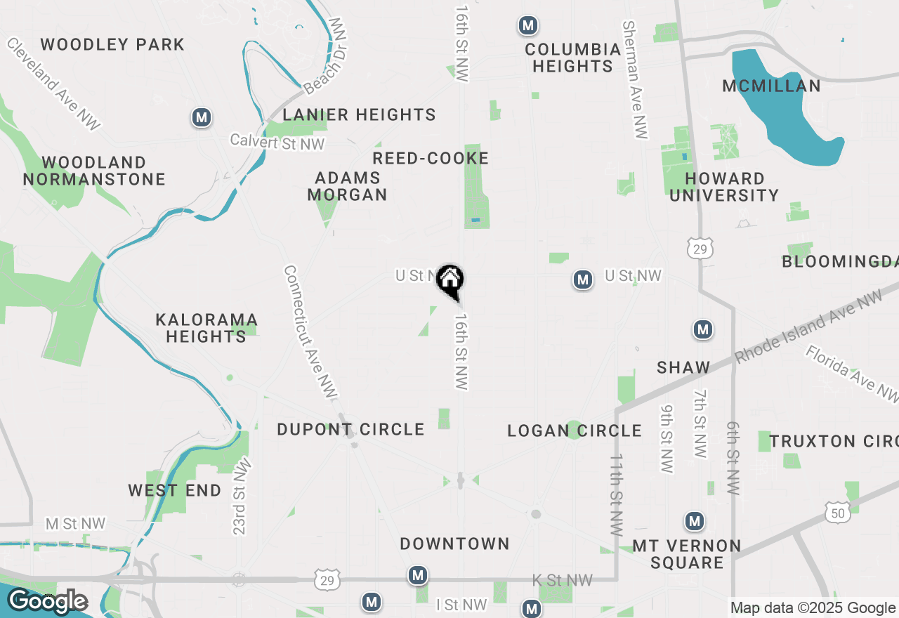 Map of 1612 T Street Nw, Washington, DC 20009