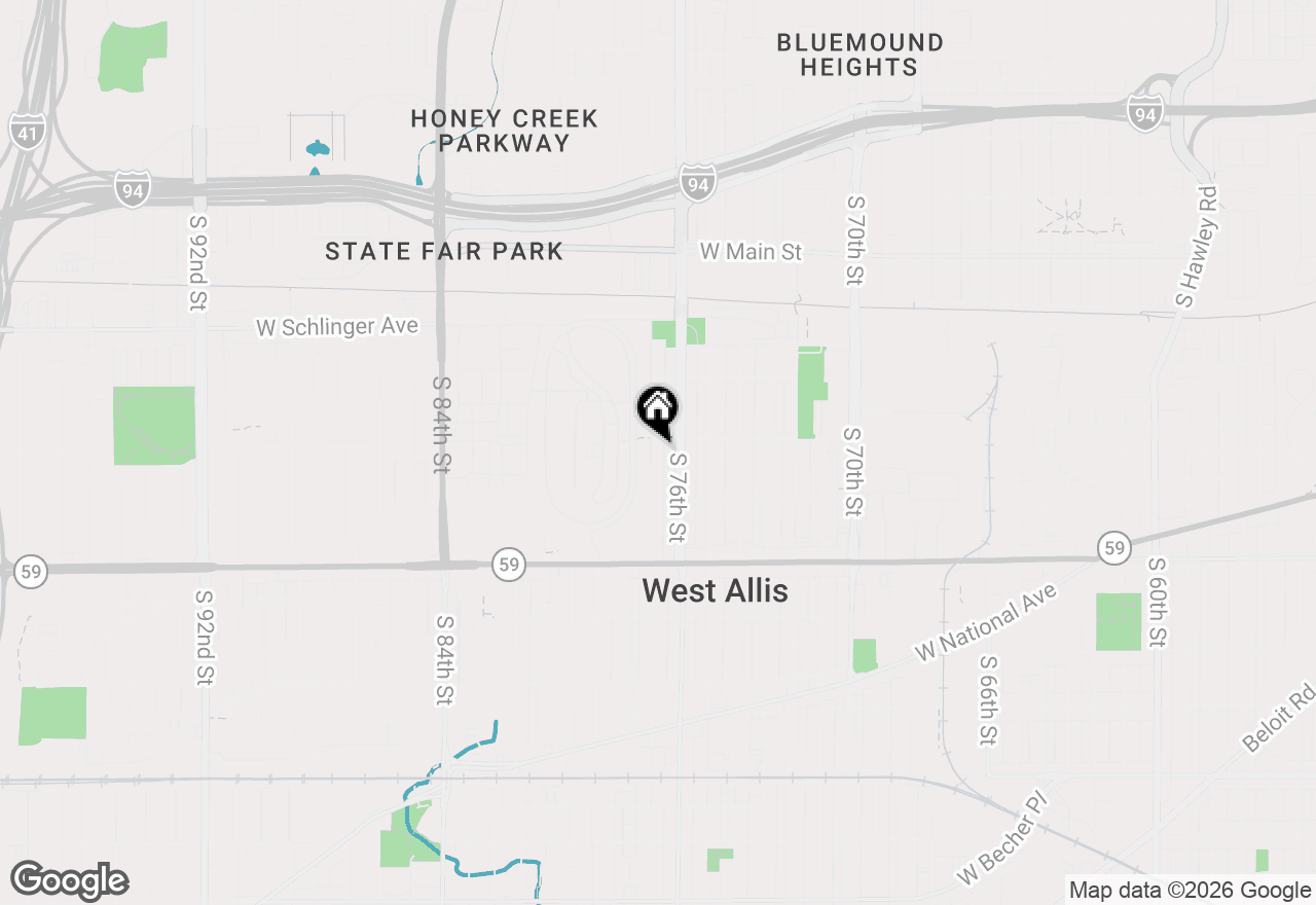 Map of 1112 S 77th St, West Allis, WI 53214