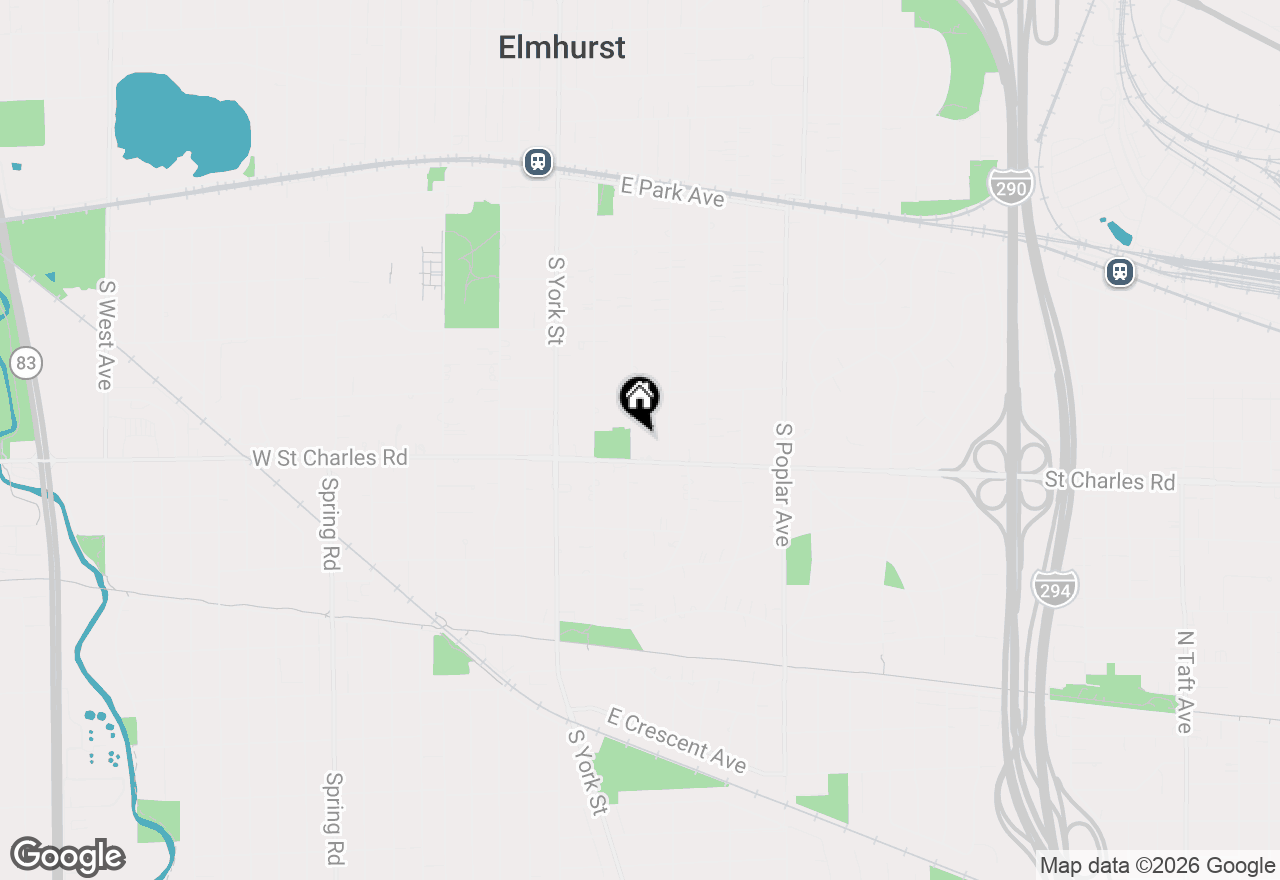 Map of 333 S Arlington Avenue, Elmhurst, IL 60126