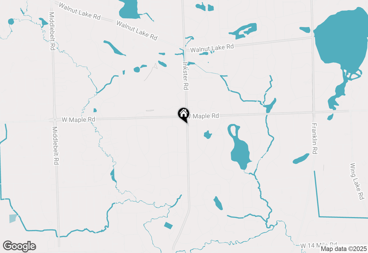 Map of 6576 Inkster Road, West Bloomfield, MI 48322