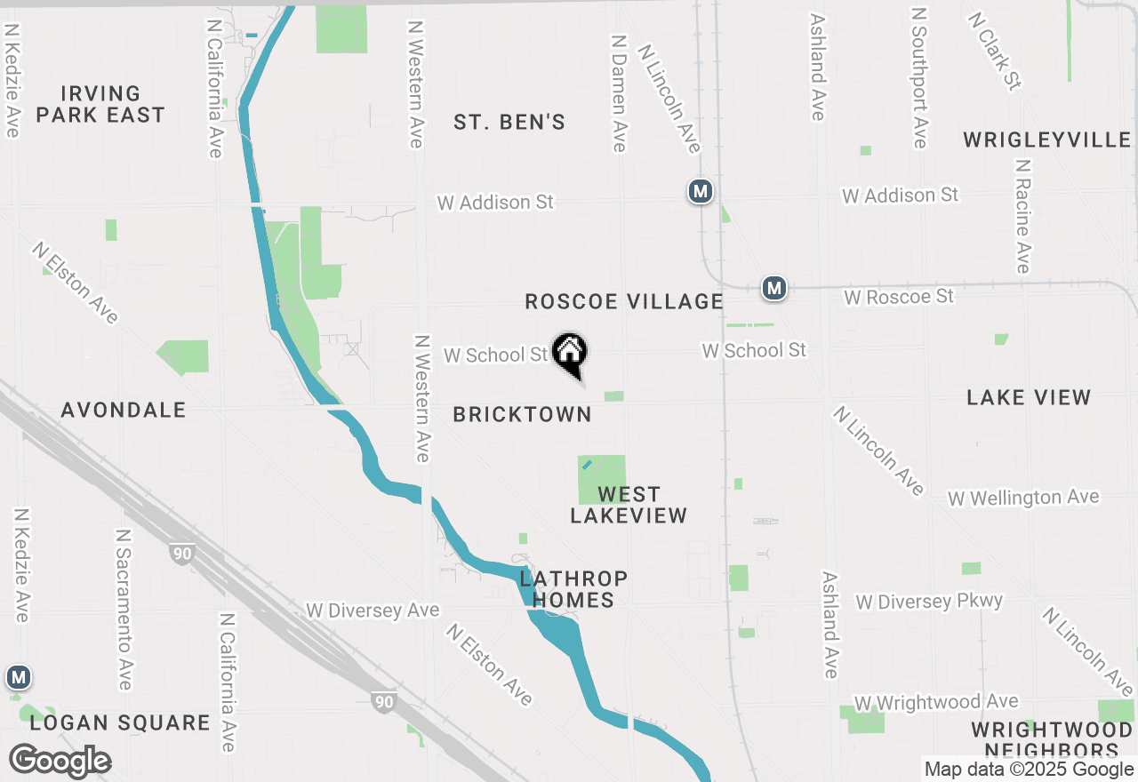 Map of 3214 N Hoyne Avenue #3R, Chicago, IL 60618
