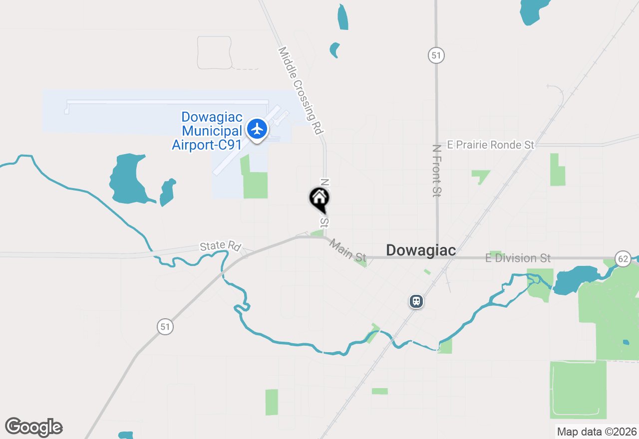 Map of 303 N Lowe Street, Dowagiac, MI 49047