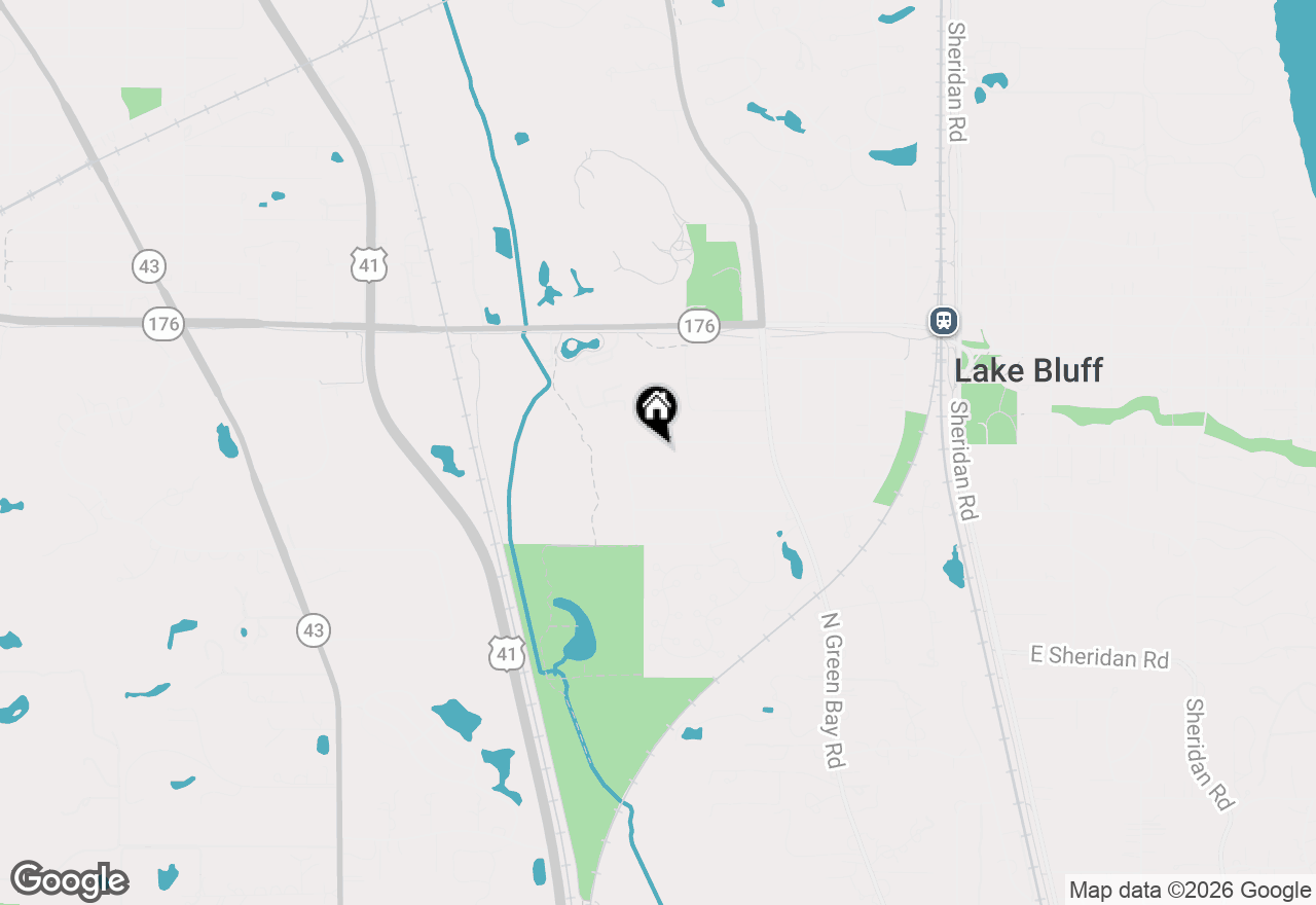 Map of 433 W Sheridan Place, Lake Bluff, IL 60044