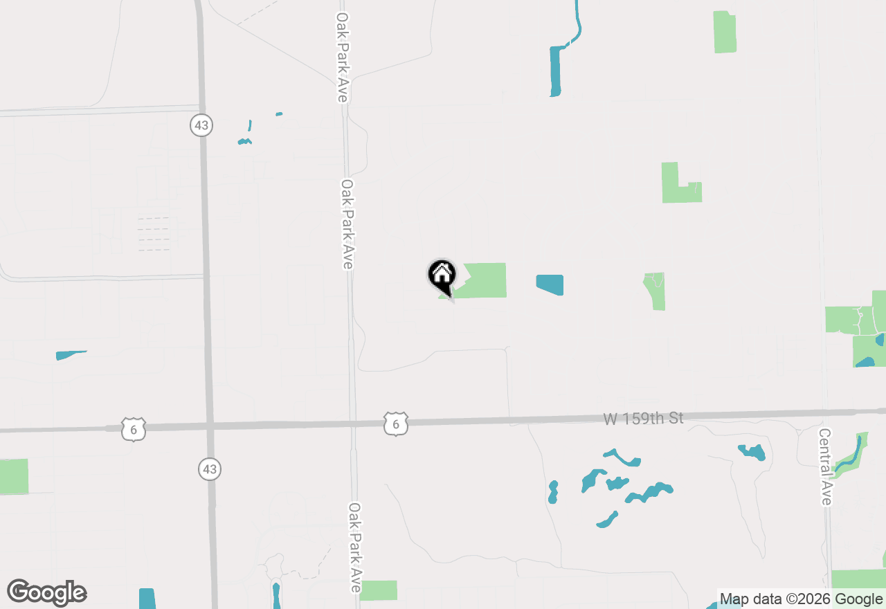 Map of 6528 157th Street, Oak Forest, IL 60452