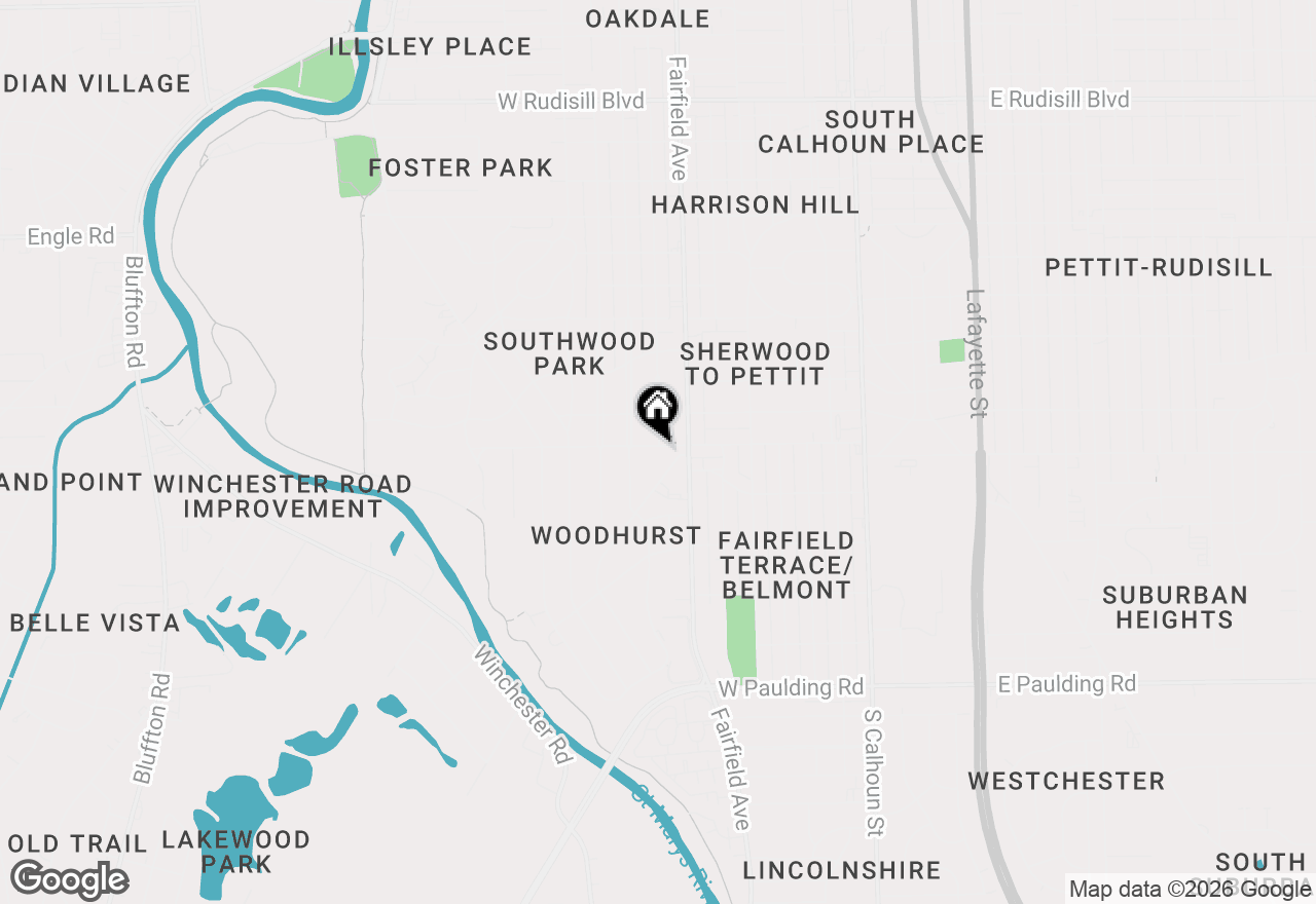 Map of 601 W Pettit Avenue, Fort Wayne, IN 46807