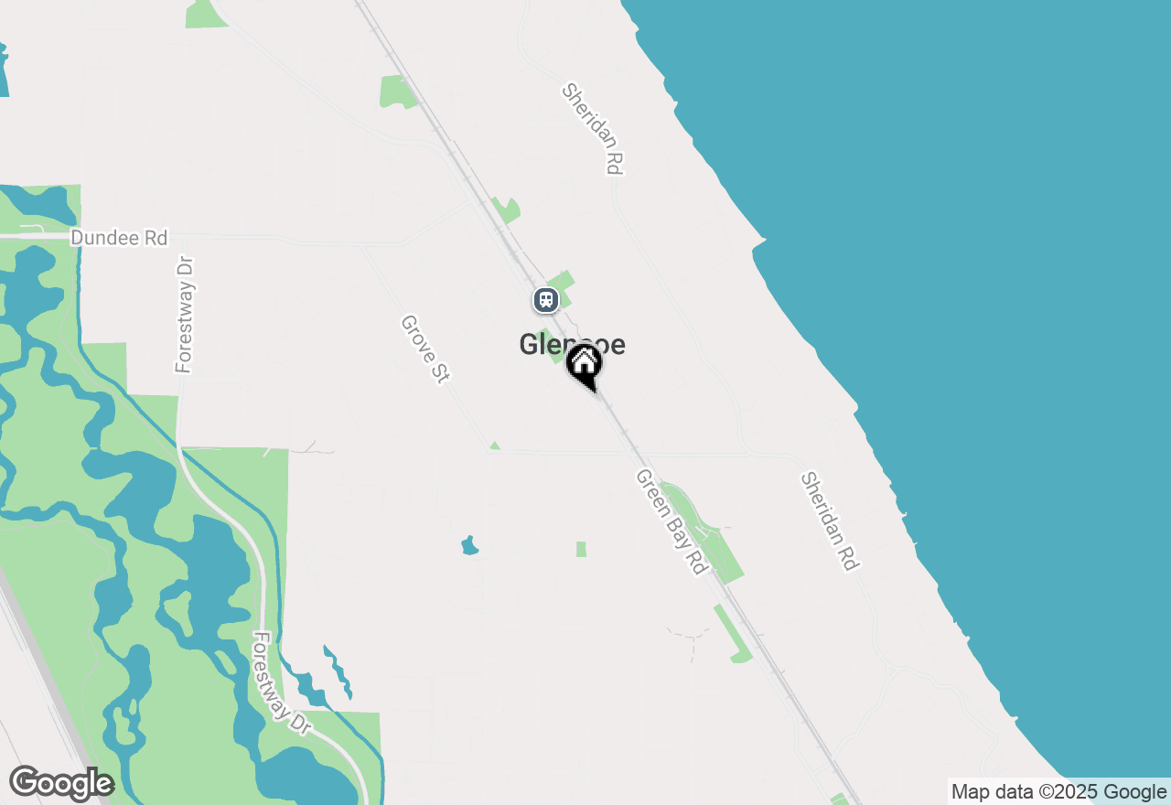 Map of 590 Green Bay Road, Glencoe, IL 60022