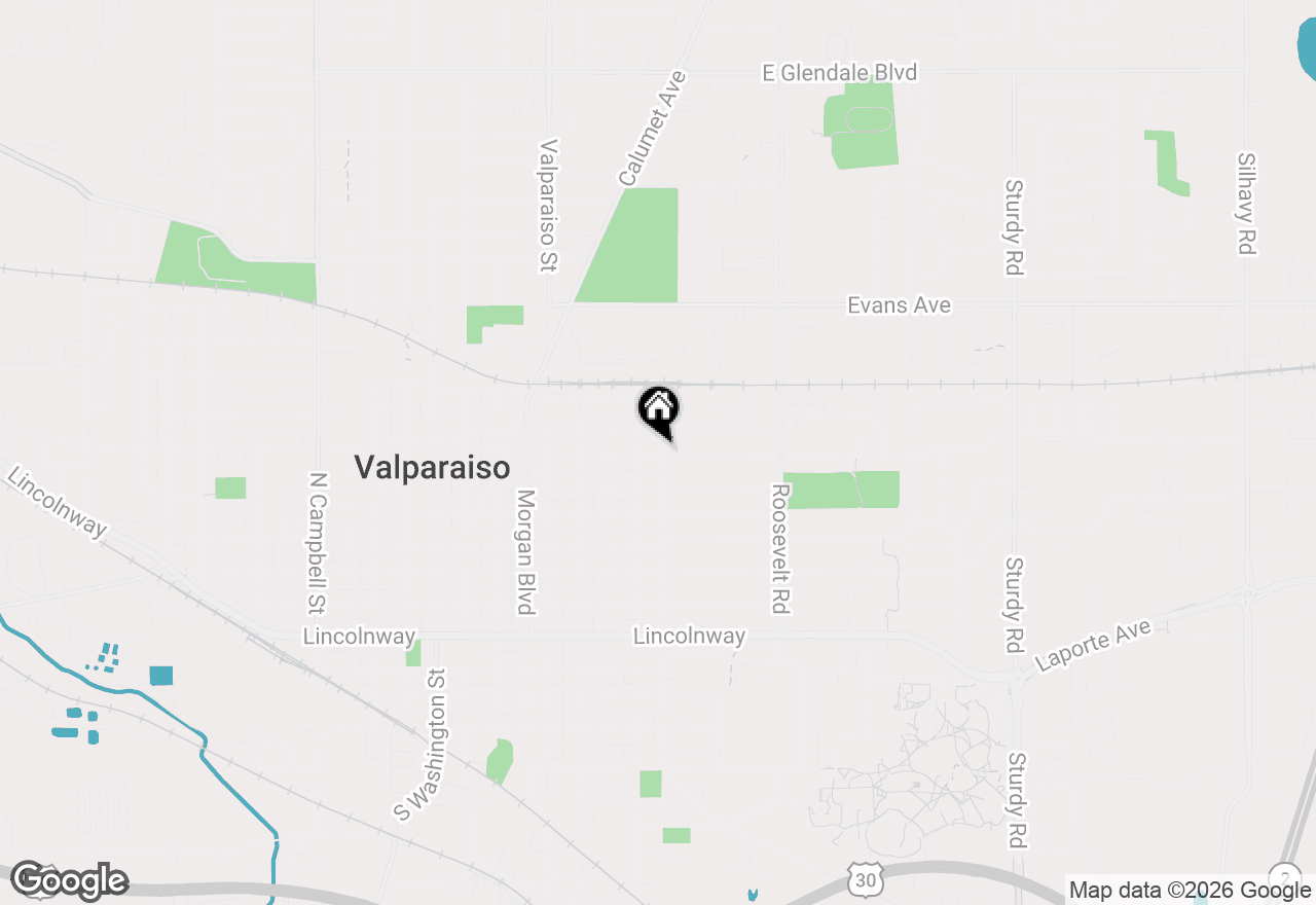 Map of 601 Garfield Avenue, Valparaiso, IN 46383